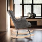 Schommelstoel Torve, gestoffeerd, gestikt patroon, houten sl, Huis en Inrichting, Stoelen, Verzenden, Nieuw