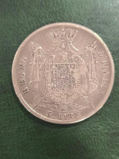 Italië, Koninkrijk (Napoleontisch) Napoleone. 5 Lire 1809, Postzegels en Munten, Munten | Europa | Niet-Euromunten