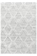 Hoogpolig Vloerkleed | Pisa | Ruiten | Grijs | 120x170 cm, Verzenden, Nieuw