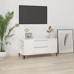 vidaXL Tv-meubel 102x44,5x50 cm bewerkt hout hoogglans wit, Huis en Inrichting, Kasten | Televisiemeubels, 100 tot 150 cm, Verzenden
