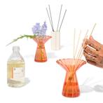 HEMA Vaas voor geurstokjes 5.7x10.8cm keramiek bloem crème, Verzenden, Nieuw