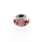 Pandora bedel; Zilver; Red Flowers Murano glas
