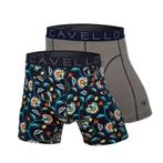 Cavello 2-pack boxershorts 22002 (zwart, grijs, Ondergoed)