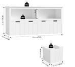 Speelgoedopbergkast met 4 Rolbare Lades – 120×33×61,5 cm, Huis en Inrichting, Kasten | Overige, Verzenden, Nieuw