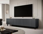 TV-Meubel antraciet 200x42x53 4 deuren zwarte pootjes, Huis en Inrichting, Kasten | Televisiemeubels, Overige materialen, Verzenden