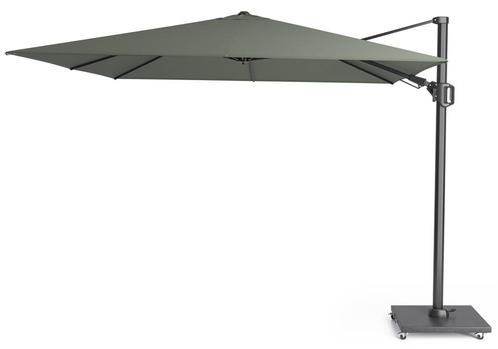 Platinum Challenger parasol T2 - 3x3 m. - Antraciet, Tuin en Terras, Parasols, Zweefparasol, Nieuw, Kantelbaar, Verzenden