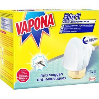Muggenstekker | Vapona | 3-in-1, Dieren en Toebehoren, Overige Dieren-accessoires, Nieuw, Verzenden