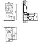 Closet BWS Ducky 30.5 x 30 Cm Wit, Doe-het-zelf en Verbouw, Sanitair, Ophalen of Verzenden, Nieuw