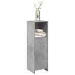 vidaXL Badkamerkast 30x30x95 cm spaanplaat betongrijs, Verzenden, Nieuw, Minder dan 100 cm