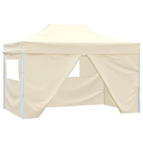 vidaXL Partytent met 4 zijwanden inklapbaar 3x4 m staal, Tuin en Terras, Partytenten, Partytent, Nieuw, Verzenden