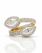 Statement ring - 14 karaat Geel goud - 2.26ct. tw. Diamant