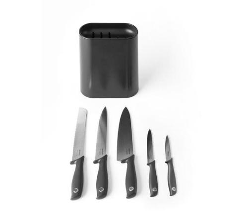 Brabantia Tasty+ Messenset - met Messenblok - Dark Grey, Witgoed en Apparatuur, Keukenmixers
