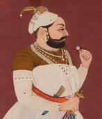 Artista di Scuola di Jodhpur (Marwr) - Ritratto di nobile, Antiek en Kunst, Kunst | Niet-Westerse kunst