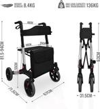 Jago® Rollator - 6-voudig in hoogte verstelbaar, zitting met, Verzenden, Nieuw