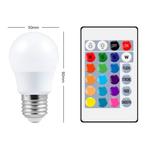 LED Lamp 5W - RGB Verlichting met IR Afstandsbediening E27, Huis en Inrichting, Lampen | Overige, Verzenden, Nieuw