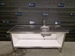 Wastafel | trespa | RVS | wasbak | 190cm, Gebruikt, RVS Meubilair