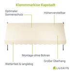 2dekans | Juskys Zonneluifel - 400 x 120 cm - Waterafstotend, Tuin en Terras, Zonneschermen, Ophalen of Verzenden, Zo goed als nieuw