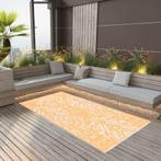 vidaXL Buitenkleed ARAKIL 160x230 cm PP oranje en wit, Verzenden, Nieuw