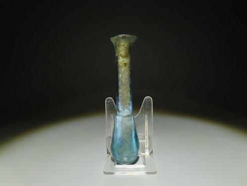 Oud-Romeins Glas Fles, 1e - 2e eeuw na Christus. 10,4 cm, Verzamelen, Mineralen en Fossielen