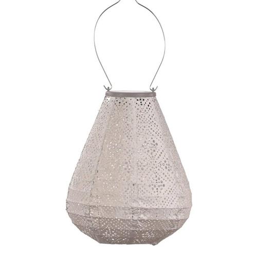 Solar Lampion Tulip - Topaze Light Taupe - 20 cm, Tuin en Terras, Buitenverlichting, Waterbestendig, Led, Zonne-energie, Minder dan 50 watt