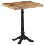 vidaXL Bistrotafel 60x60x77 cm ruw mangohout, Huis en Inrichting, Tafels | Eettafels, Verzenden, Nieuw
