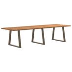 vidaXL Eettafel rechthoekig 320x100x74 cm massief eikenhout, Verzenden, Nieuw