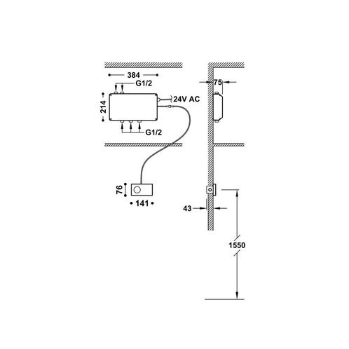 Douchethermostaat Tres Shower Technology 3-Weg Inbouw met, Doe-het-zelf en Verbouw, Sanitair, Ophalen of Verzenden