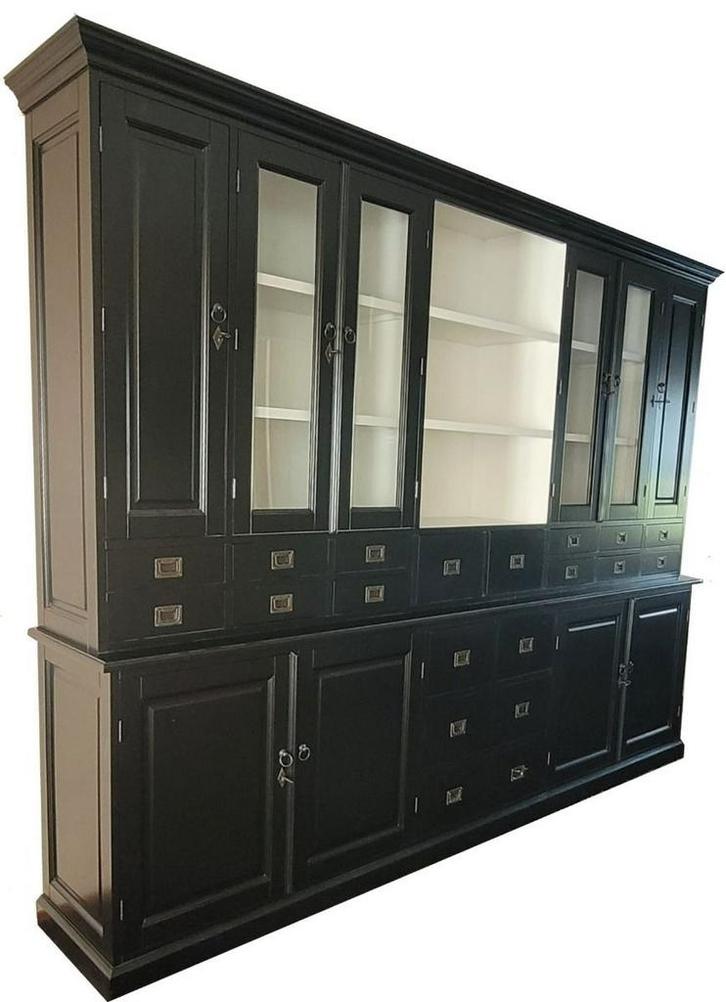 Buffetkast zwart Baarn XL 20 laden 300cm breed, Huis en Inrichting, Kasten | Buffetkasten, Ophalen of Verzenden