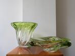 Val Saint Lambert - René Delvenne - Vaas (2) - Kristal, Antiek en Kunst, Antiek | Glas en Kristal