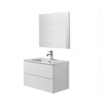 Badmeubelset London Basis 80 cm incl. Spiegel Wit, Ophalen of Verzenden, Nieuw, Bad