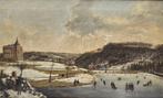Georges Crehay ( 1849-1933) - Schaatsten rond het kasteel