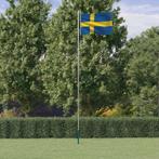 vidaXL Vlag met vlaggenmast Zweden 6,23 m aluminium, Diversen, Verzenden, Nieuw