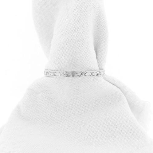 Zilveren slavenarmband met hiëroglief | Ø 62,5 mm, Sieraden, Tassen en Uiterlijk, Armbanden, Zilver, Gebruikt, Zilver, Verzenden
