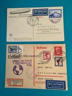 Duitse Rijk 1931/1932 - 2 Zeppelindocumenten 1.SAF 1931+ 1e, Gestempeld