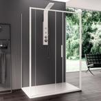 Douchecabine Lacus Torcello Aluminium Helder Glas Wit (alle, Ophalen of Verzenden, Nieuw, Douche