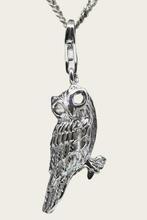 Zilveren Uil groot hanger en/of bedel, Verzenden, Nieuw