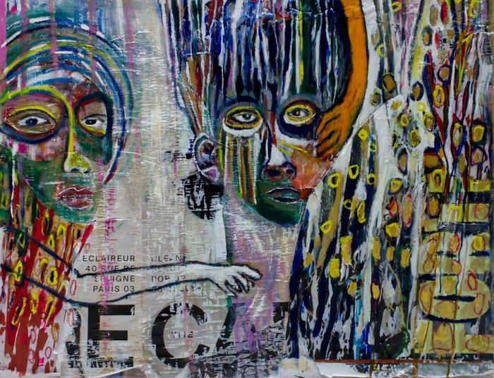 Olivier Sultan - La Création dAdam, Antiek en Kunst, Kunst | Schilderijen | Modern