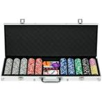 TRUUSK Pokerset met 500 Chips en Pokerchip-etui - Inclusief, Verzenden, Nieuw