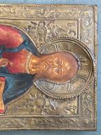 Icoon - Christus Pantokrator - Hout, Messing