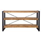 Boekenkast Mangohout Britt Laag 120 cm, 100 tot 150 cm, Verzenden, Nieuw, Minder dan 100 cm