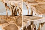 Massief houten bijzettafel DRIFTWOOD 60 cm naturel teakhout, Huis en Inrichting, Tafels | Sidetables, Ophalen of Verzenden, Nieuw