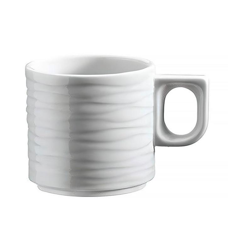 GGM Gastro | (6 stuks) SEA WAVE - Koffie-/ theekop - met |, Huis en Inrichting, Keuken | Servies, Effen, Nieuw, Kop(pen) en/of Schotel(s)
