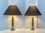 Lamp (2) - Colonne - Style Empire - Groen smaragd -, Antiek en Kunst, Curiosa en Brocante