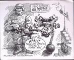 Pentekening Amerika - Bagdad Bob (lijst optie, Tekeningen), Antiek en Kunst, Kunst | Tekeningen en Foto's, Verzenden