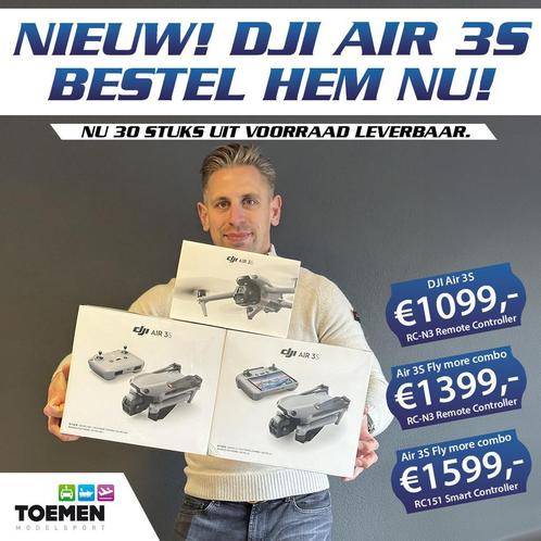 DJI Air 3S drone nu in voorraad vanaf €1099 / €1399 / €1599, Hobby en Vrije tijd, Modelbouw | Radiografisch | Helikopters en Quadcopters