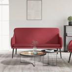 vidaXL Bankje 110x76x80 cm kunstleer wijnrood, Verzenden, Nieuw, Leer, Minder dan 150 cm