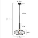 Mexlite hanglamp Aureole 3071ZW Nieuw, Huis en Inrichting, Ophalen, Overige materialen, Nieuw, 75 cm of meer