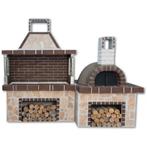 Buitenkeuken set bbq met pizzaoven (modern) - brown..., Tuin en Terras, Nieuw, Ophalen of Verzenden