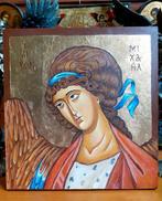 Icoon - Aartsengel Michaël - Hout - Met de hand geschilderd, Antiek en Kunst