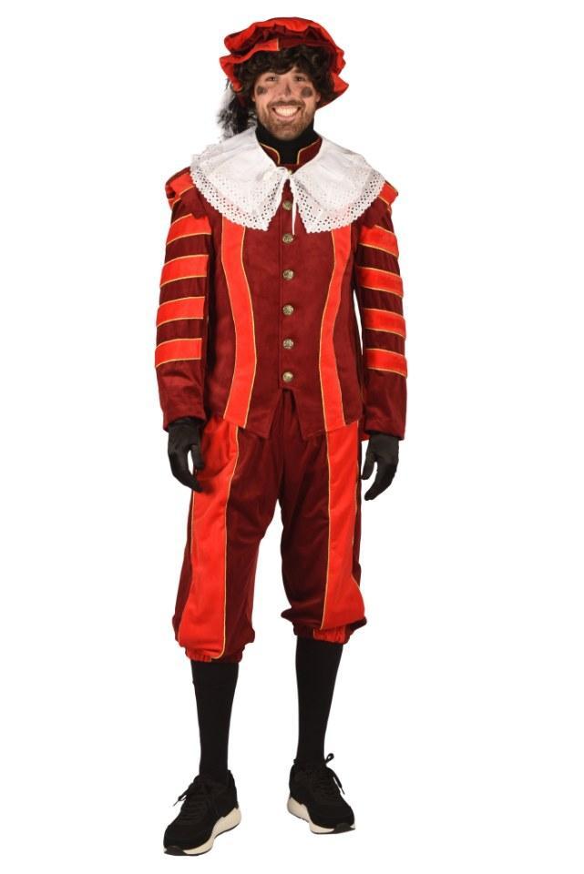 Pietenpak Cadiz Rood-Bordeaux met cape - XS, Diversen, Sinterklaas, Verzenden